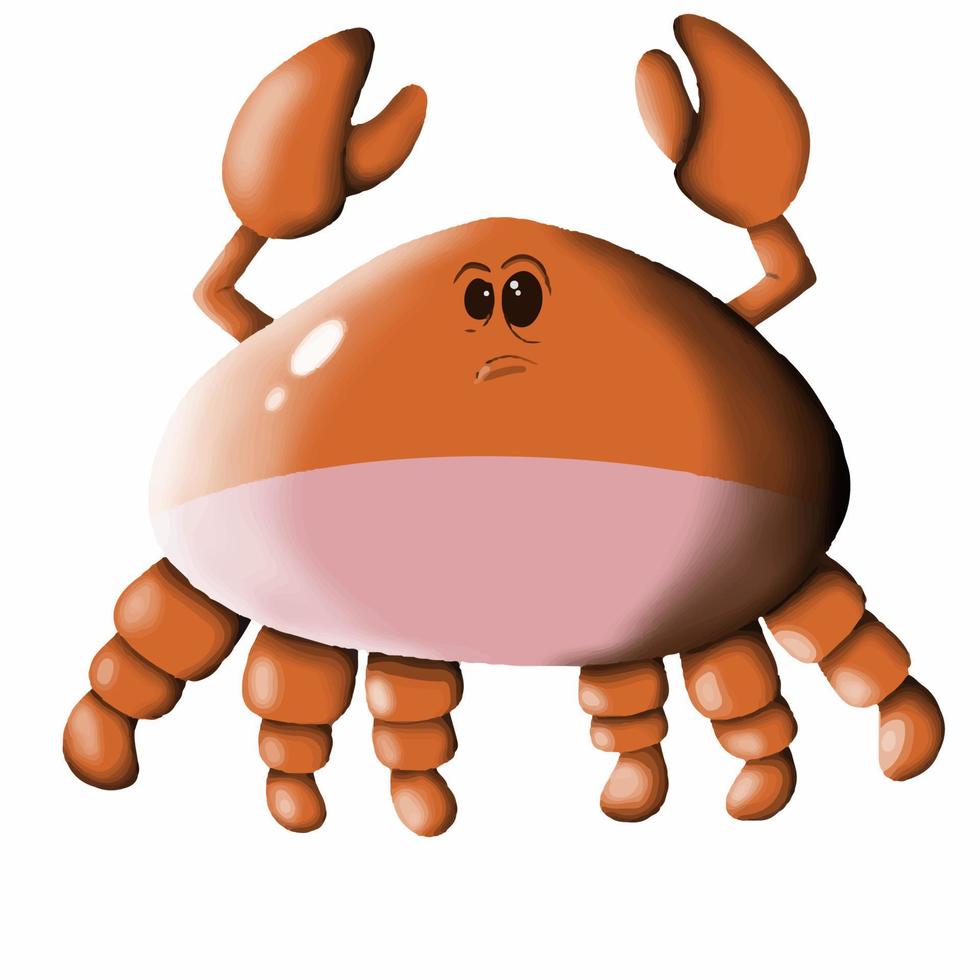 The unhappy crab vector