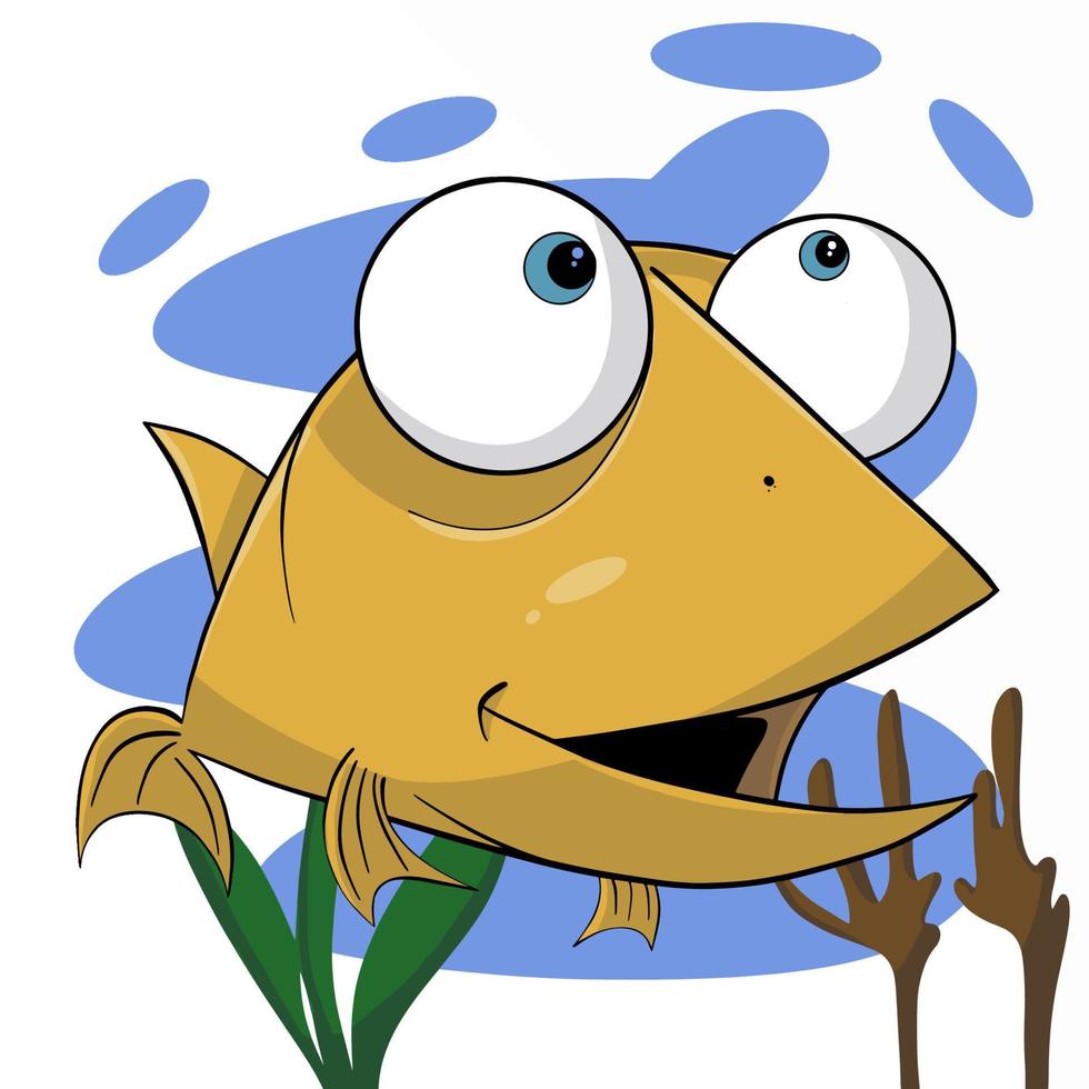 the yellow fish vector