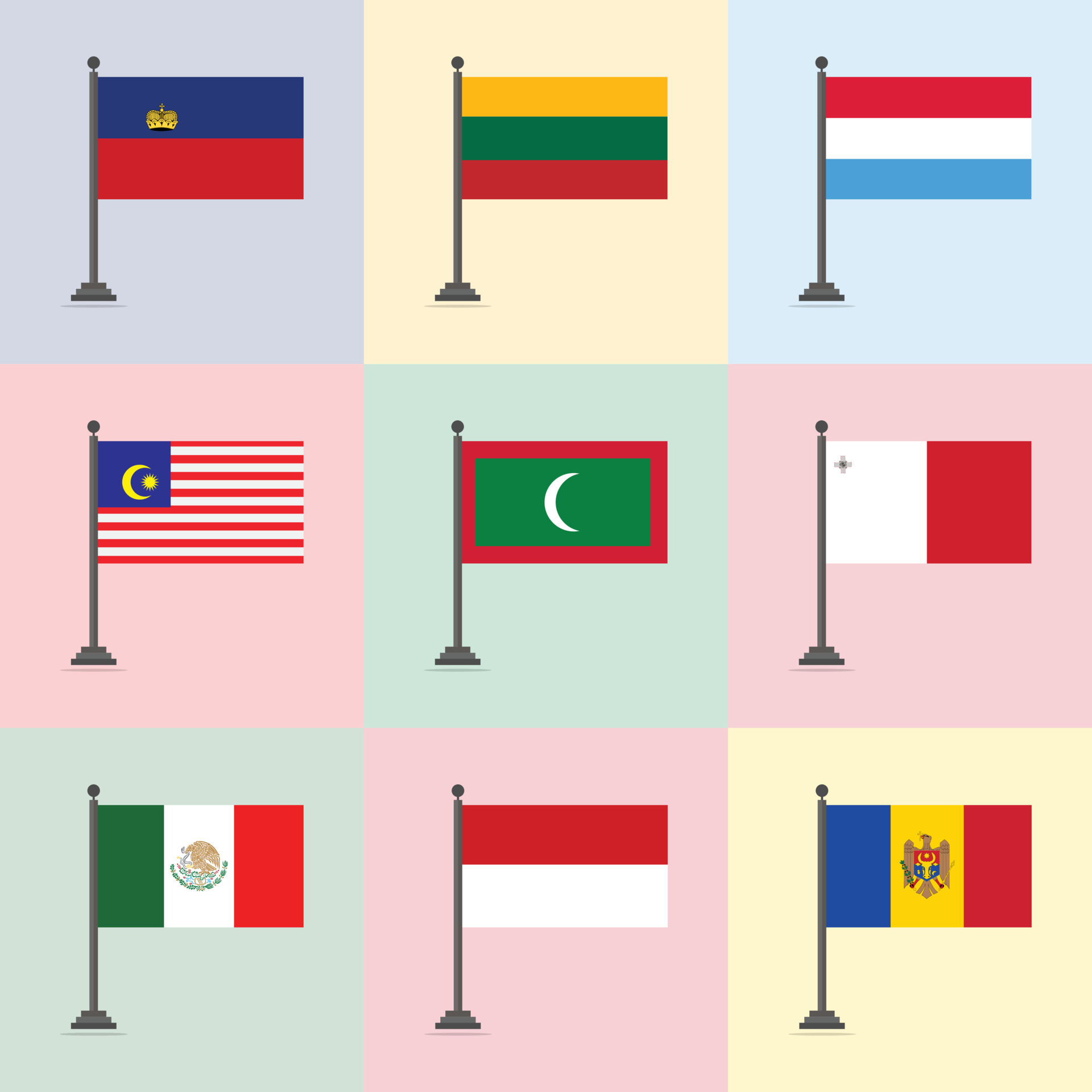 Flag Design Template Liechtenstein Lithuania Luxembourg Malaysia Flag Design Template Liechtenstein Lithuania Luxembourg Malaysia