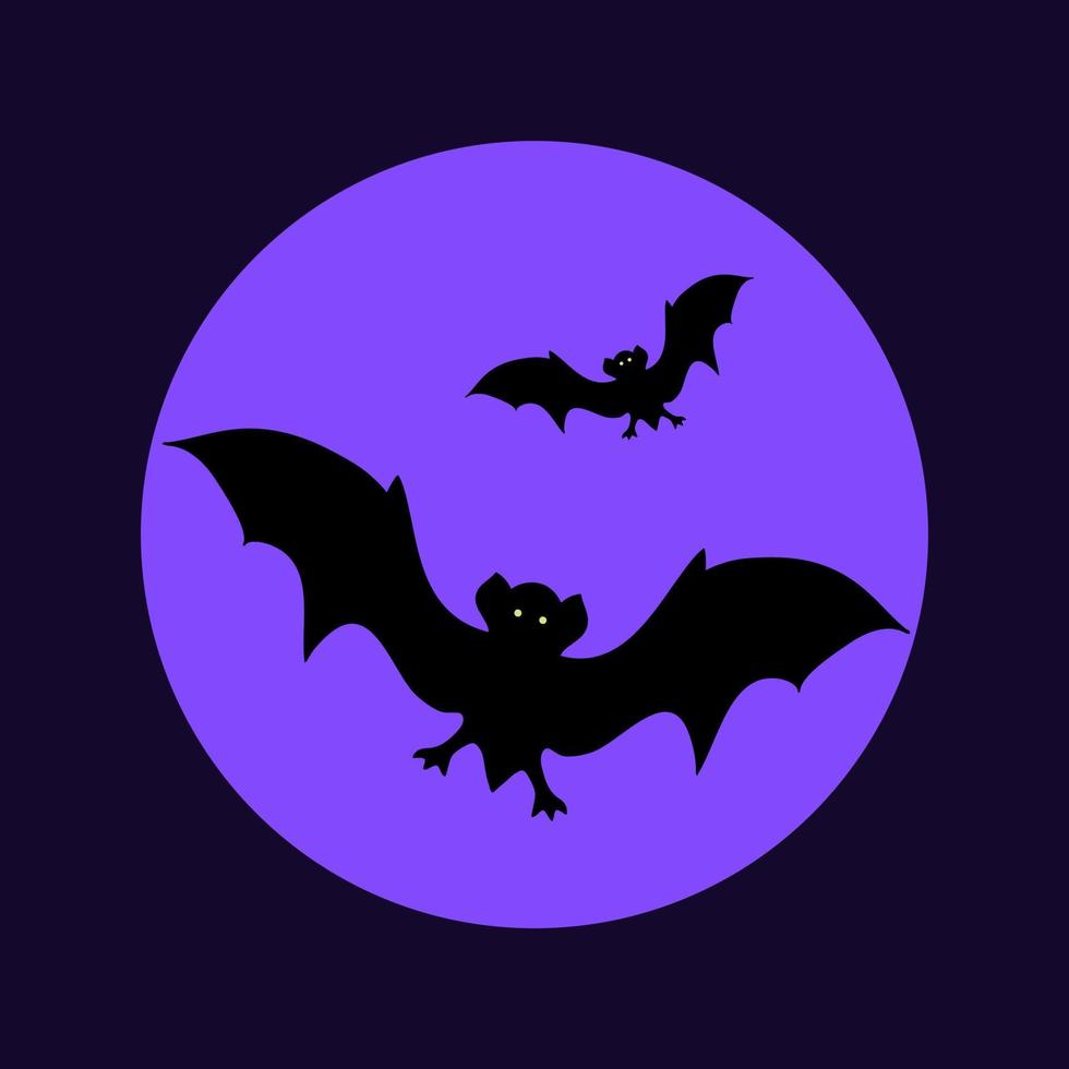 silueta de murciélago negro, estilo vintage de huecograbado de fideos dibujado a mano, boceto, ilustración vectorial vector