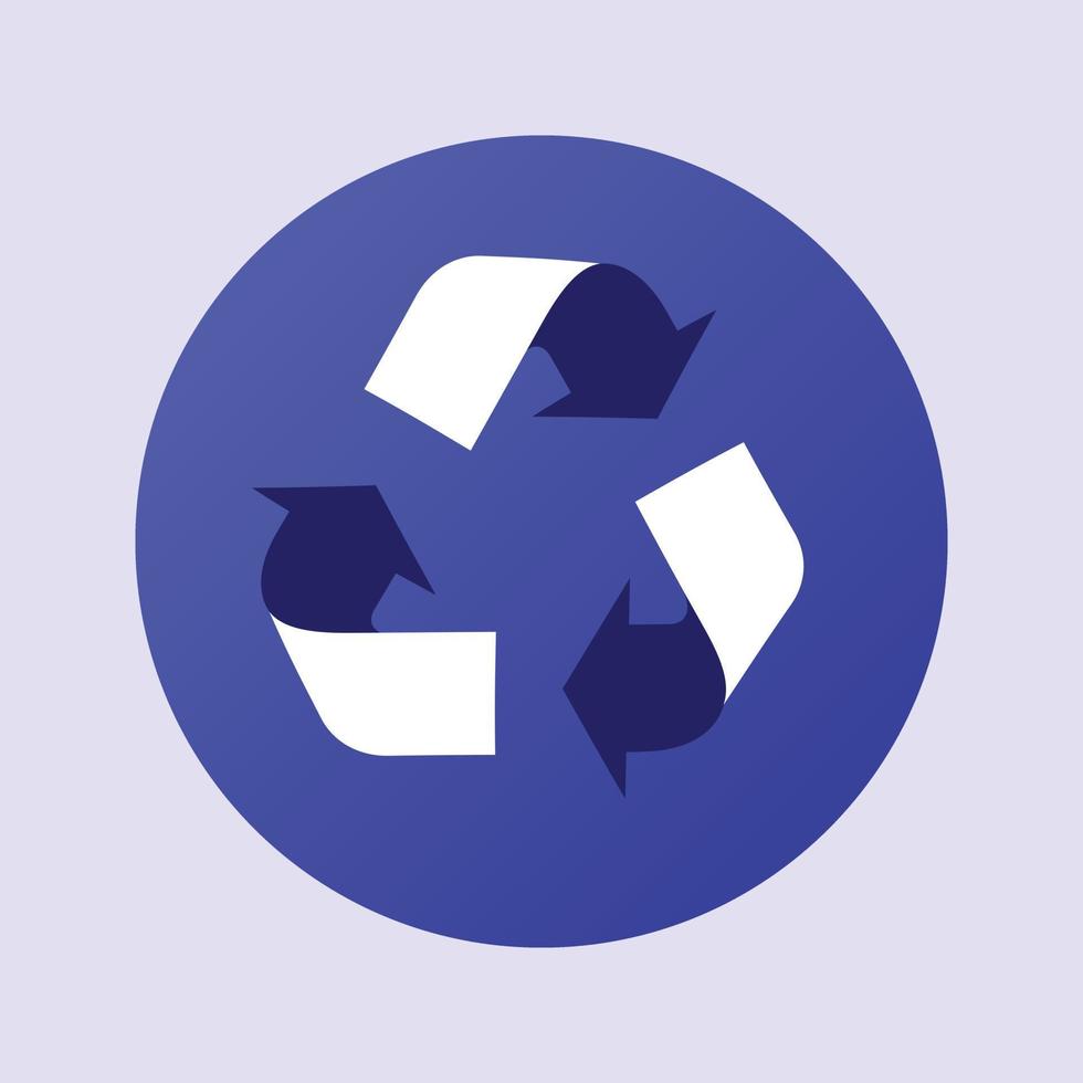 Colourful recycle flat icon, Environment eco friendly vector