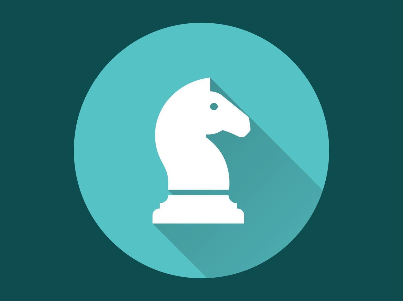 Chess horse icon. Vector illustration.