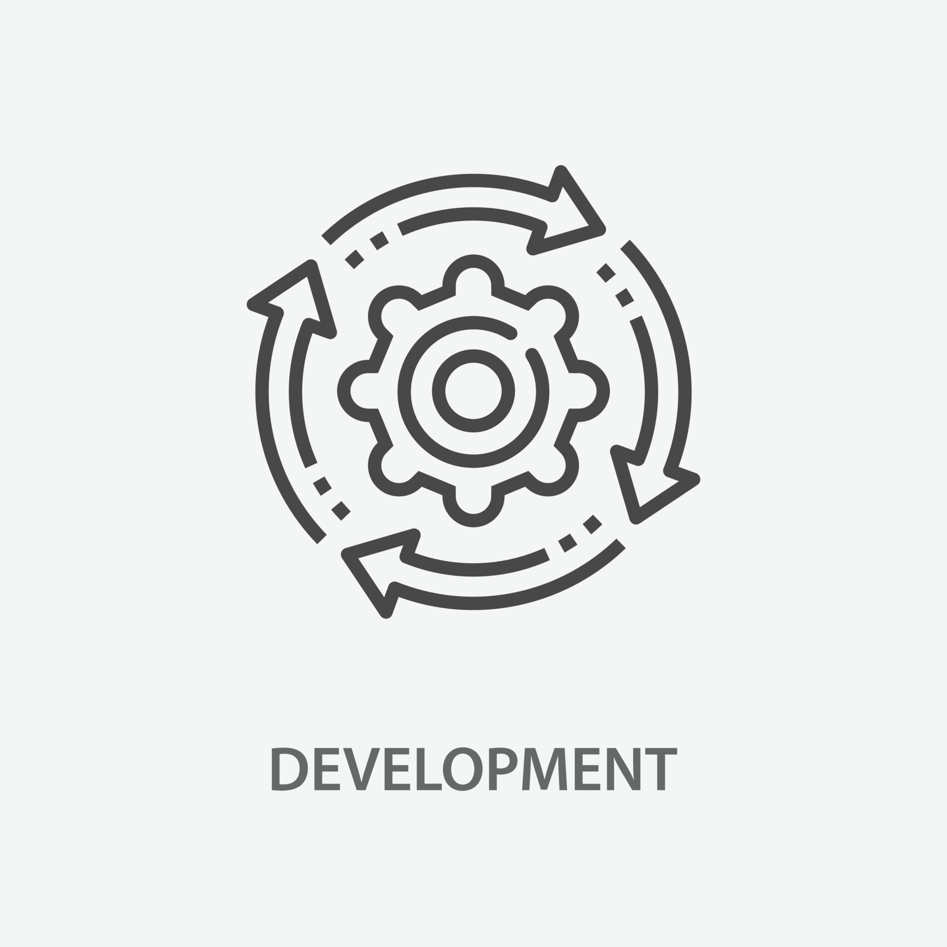 Development line icon on white background. 13593769 Vector Art at Vecteezy