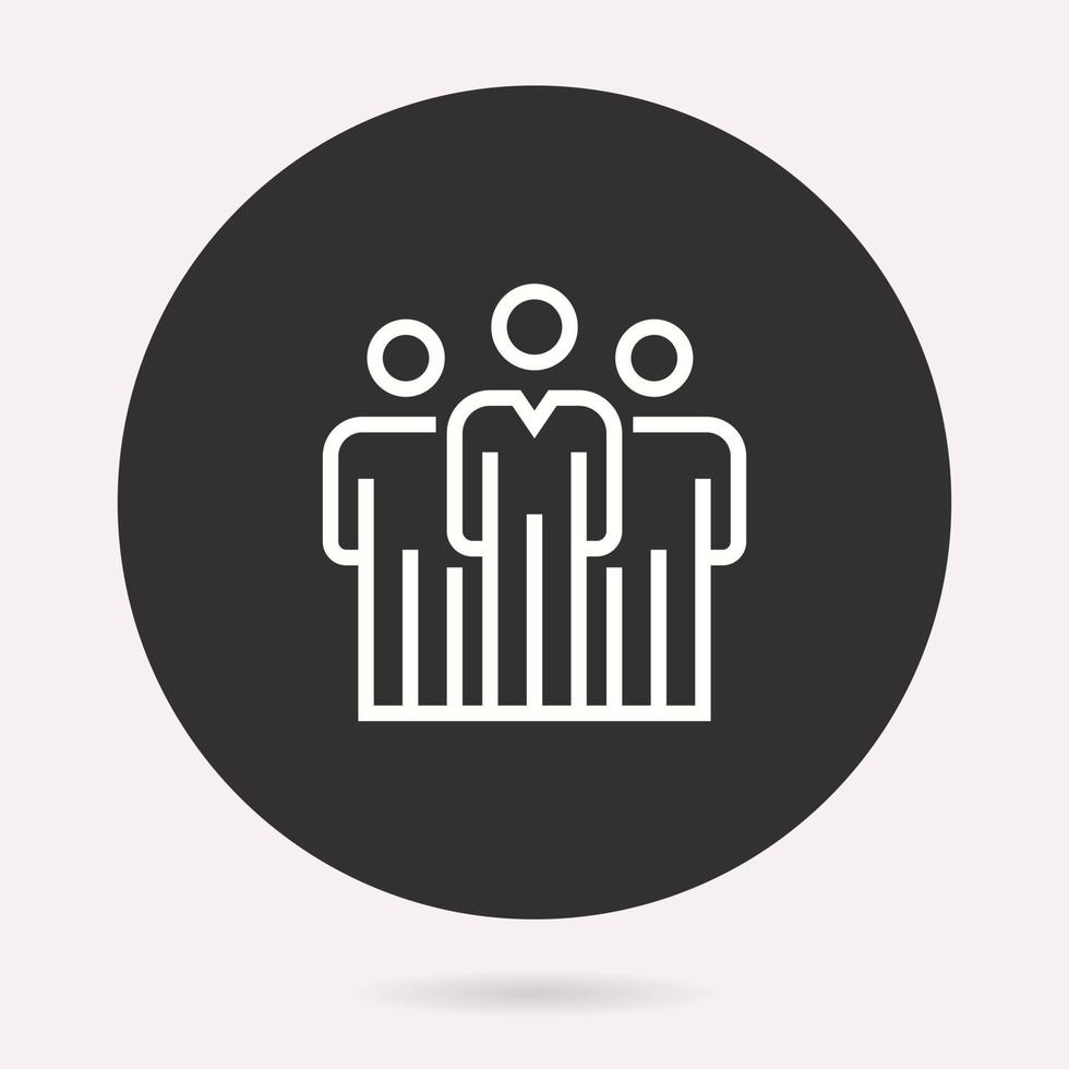 People - vector icon. Illustration isolated. Simple pictogram.