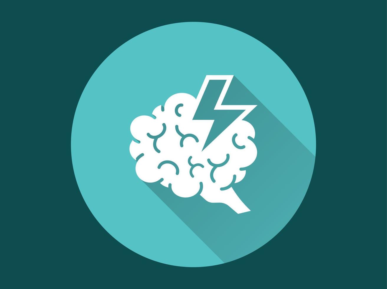 Brainstorming icon. Vector illustration. Symbol of machine learning, artificial intelligence.