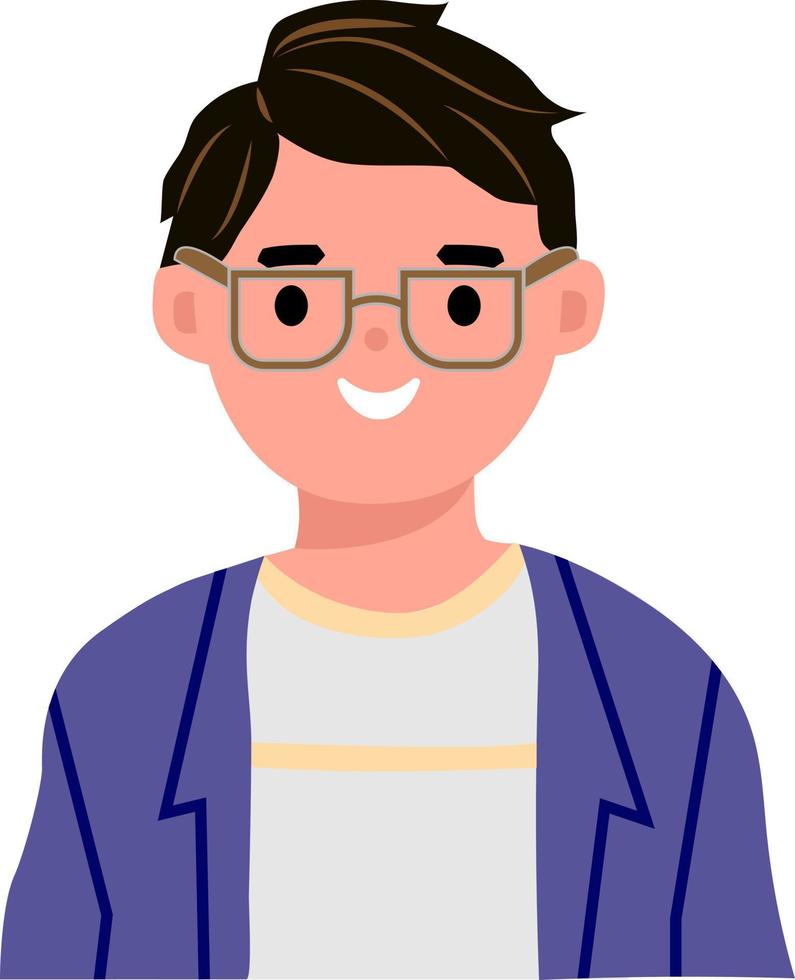 el avatar del niño sonriente vector