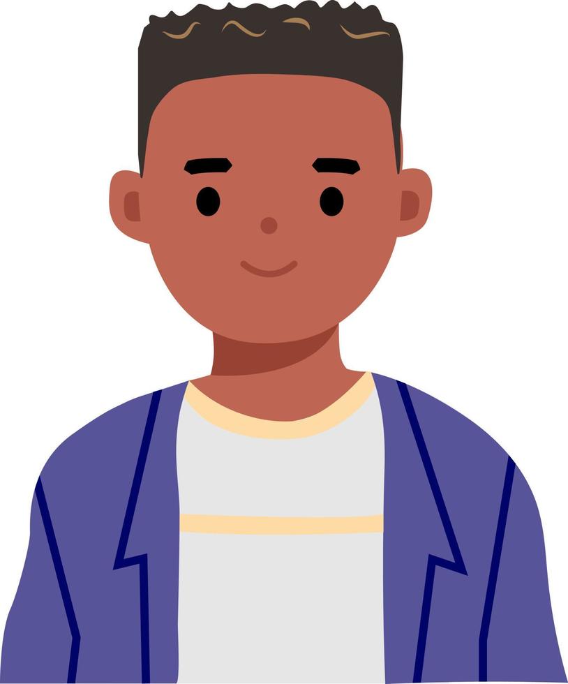 el avatar del niño sonriente vector