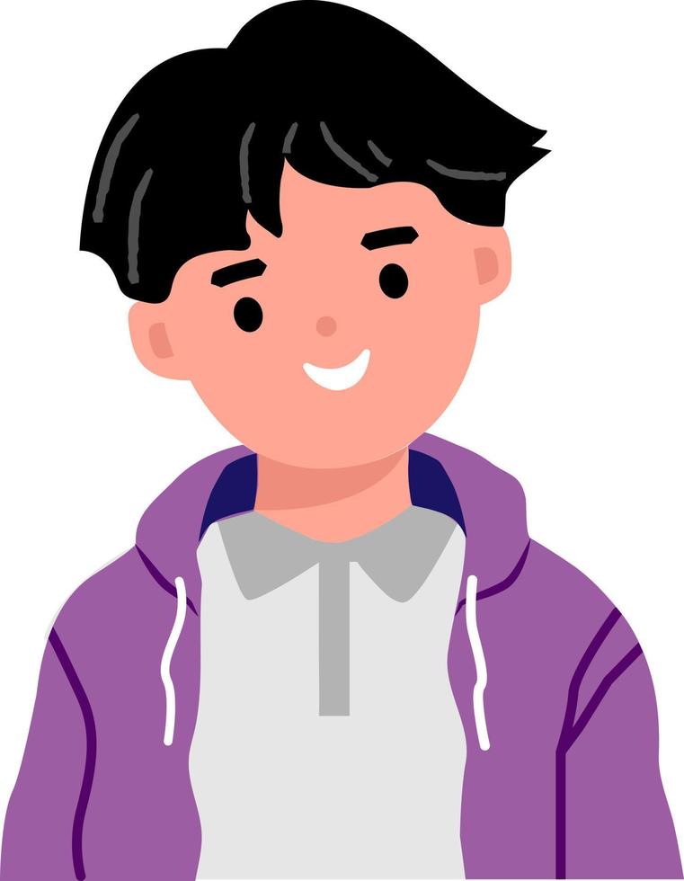 el avatar del niño sonriente vector
