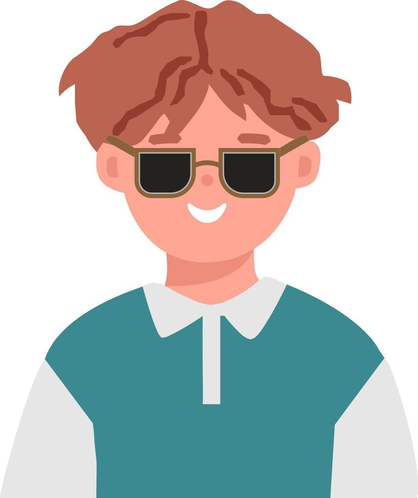 el avatar del niño sonriente vector