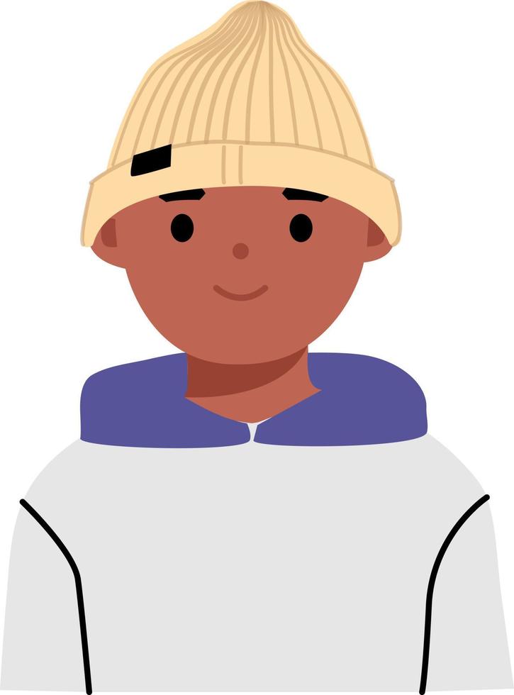 el avatar del niño sonriente vector