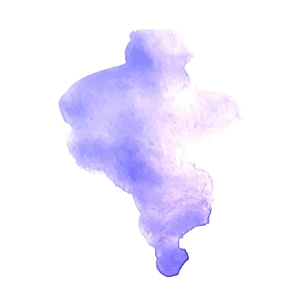 A watercolor spot of pale purple color. The watercolor water is purple. A brush stroke. A stain of paint. vector