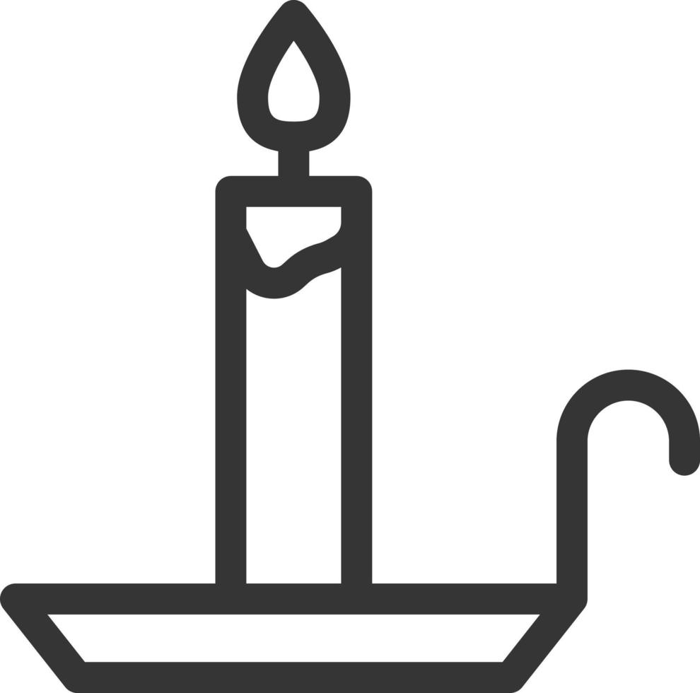 Candle holder, illustration, vector on a white background.