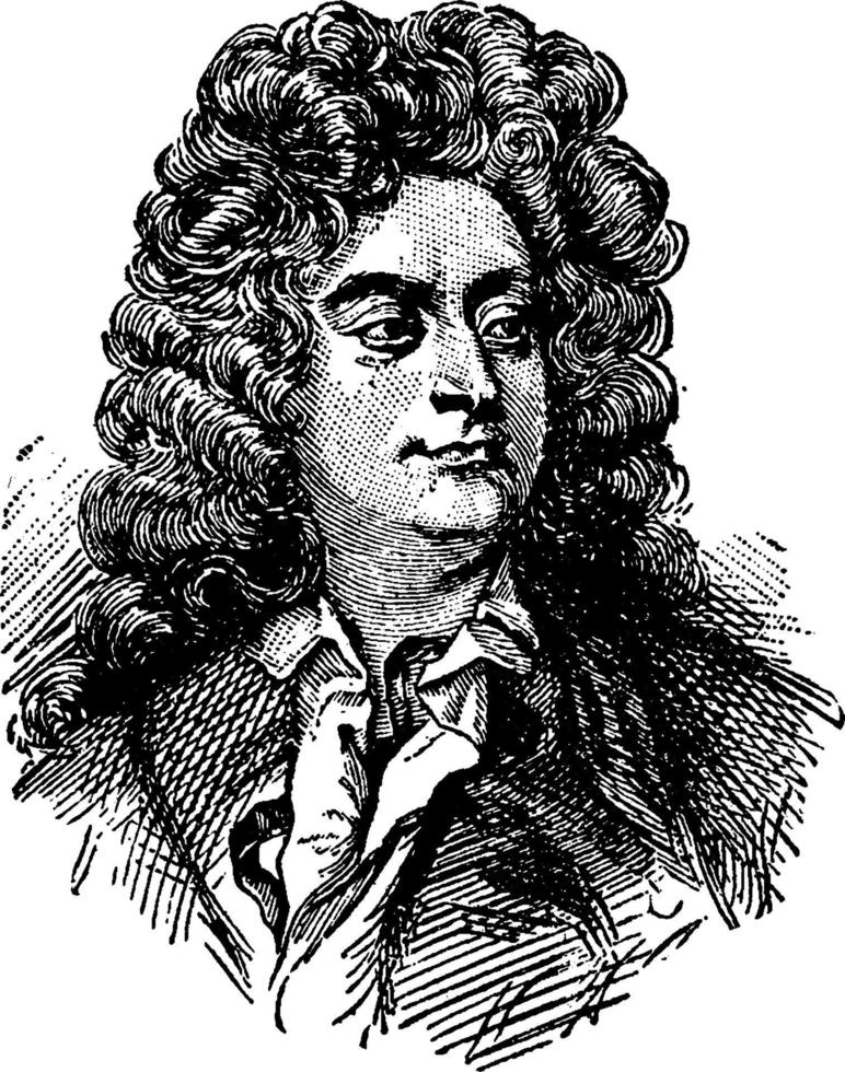 henry purcell, ilustración de la vendimia vector