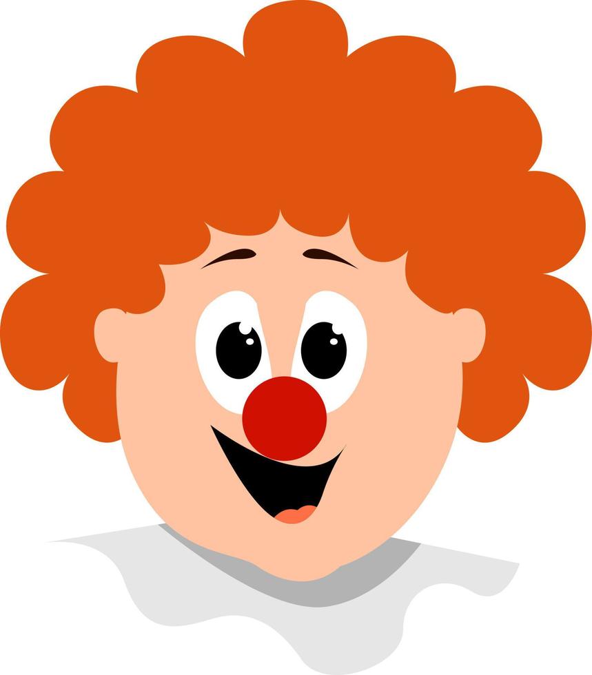 Clown wig, illustration, vector on white background.