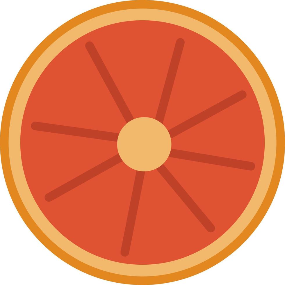 Slice of grapefruit, illustration, vector, on a white background. vector
