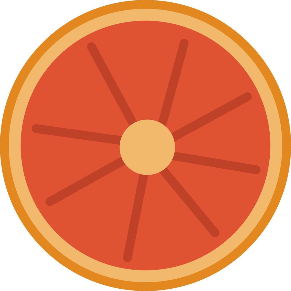 Slice of grapefruit, illustration, vector, on a white background. vector