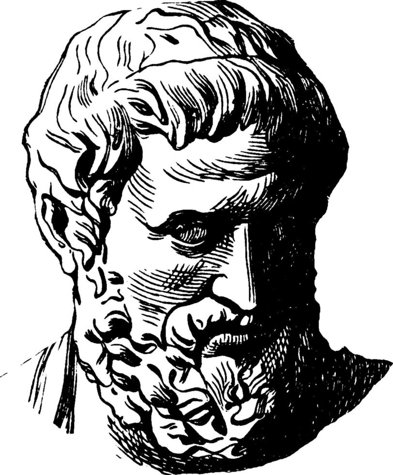 Sophocles, vintage illustration vector