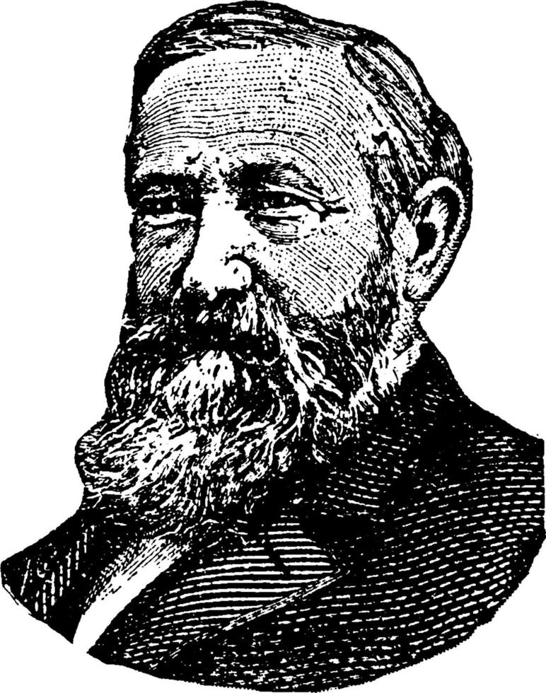 William Torrey Harris, vintage illustration vector