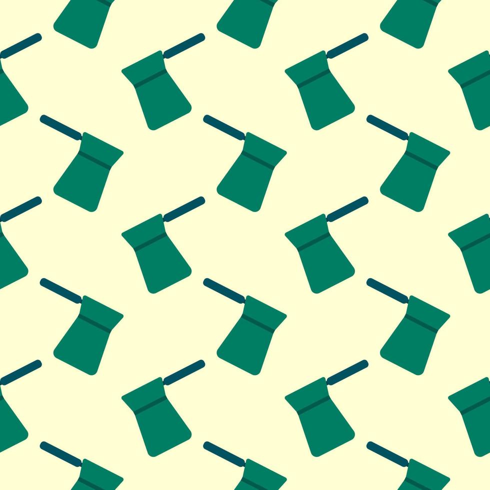 Coffee pot, seamless pattern on light beige background. vector