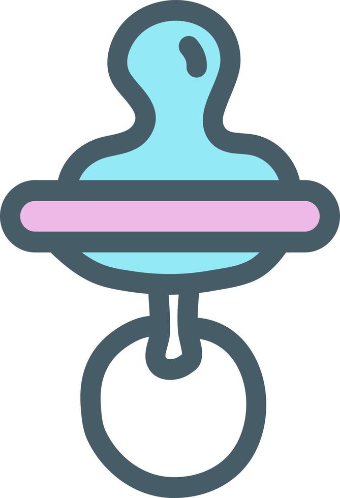 Baby pacifier, illustration, vector on a white background.