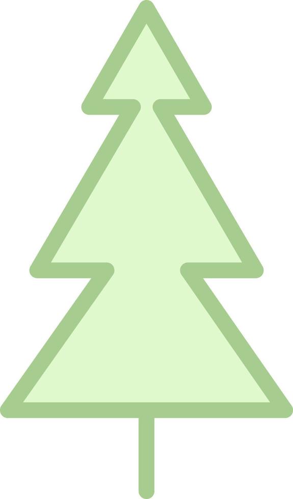 Green tree, illustration, vector on a white background.