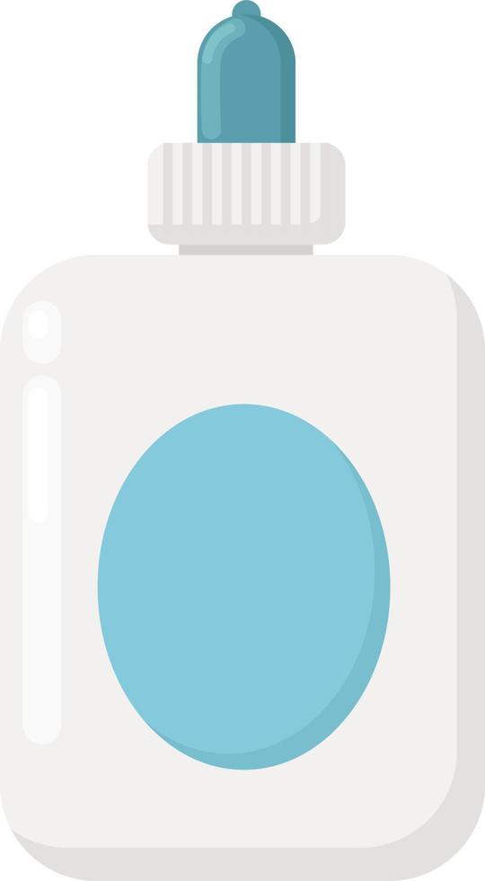 Pegamento en botella, ilustración, vector sobre fondo blanco.