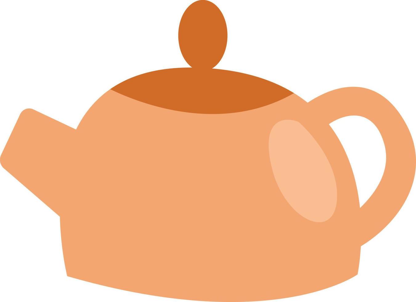 Restaurant teapot, illustration, vector on a white background.