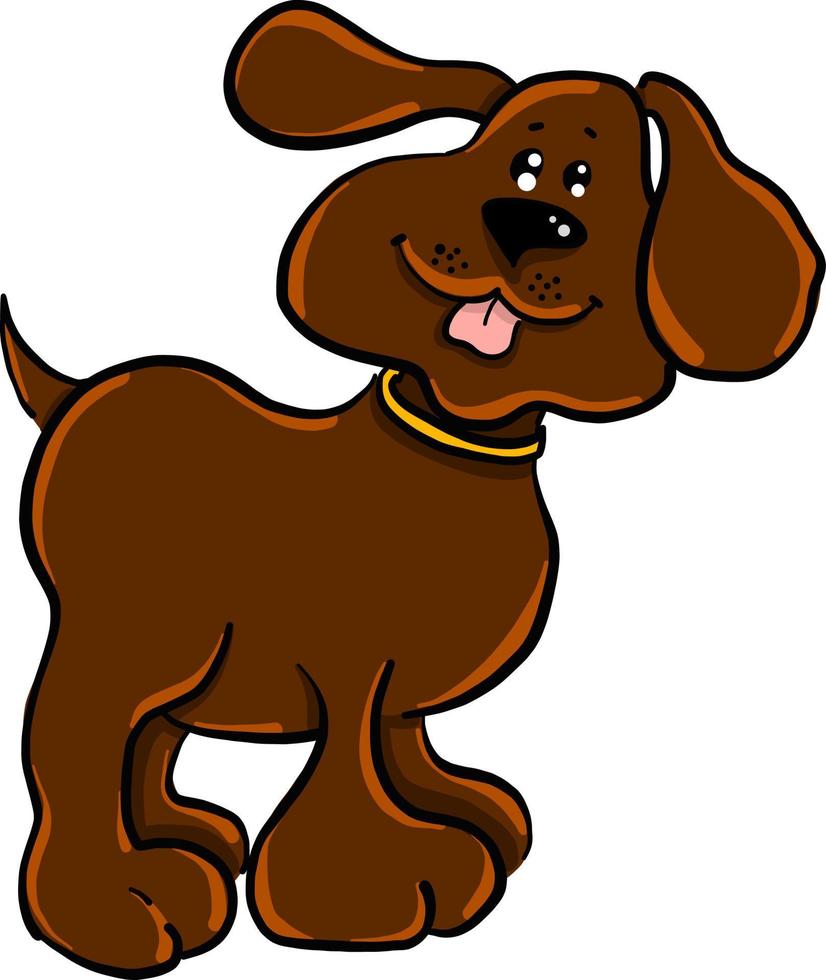 Funny little dog, illustration, vector on white background