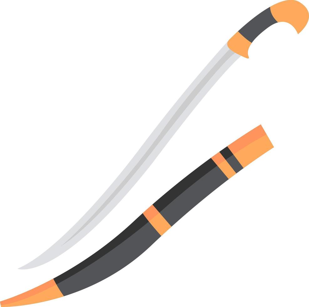 espada, ilustración, vector sobre fondo blanco.