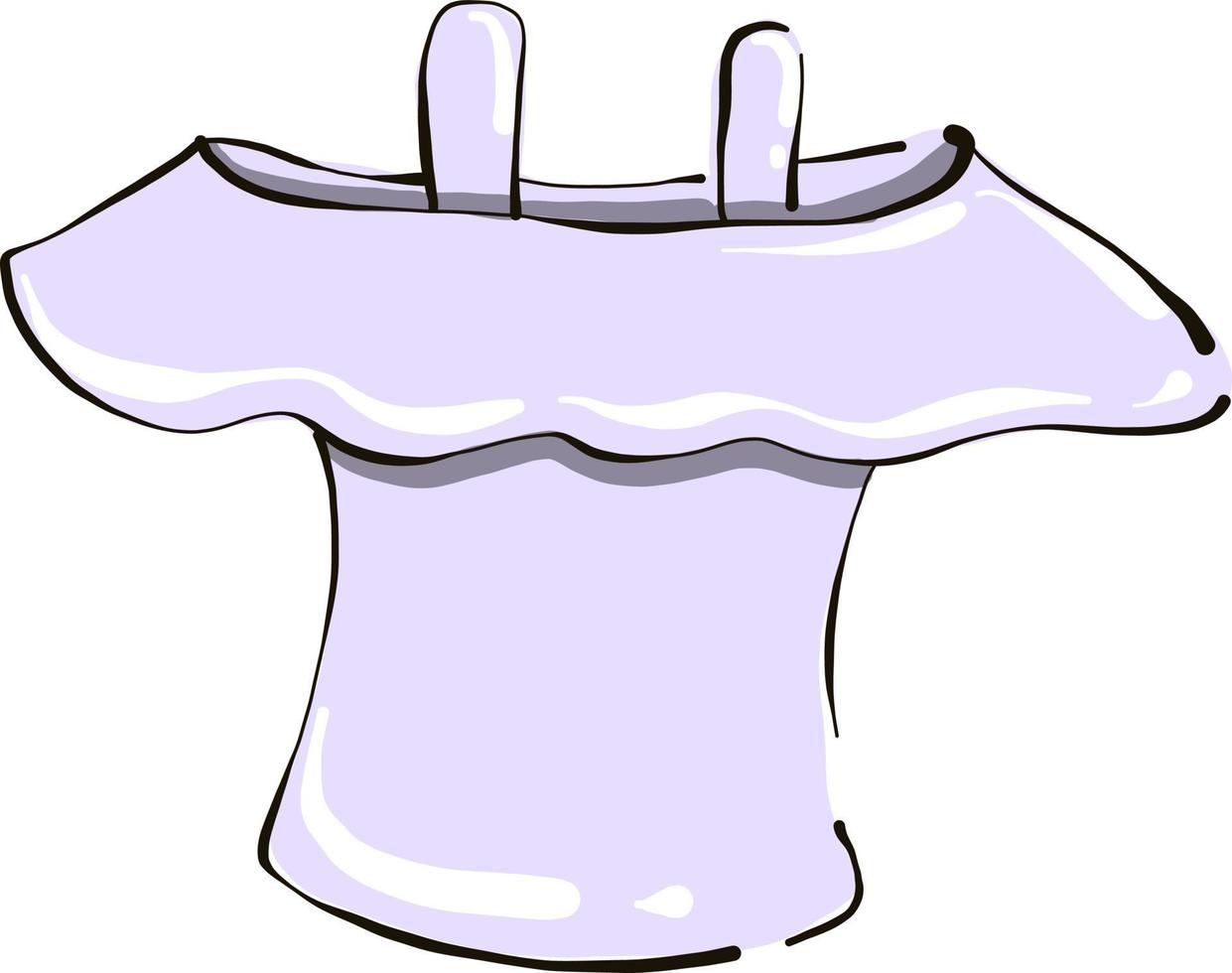 White top, illustration, vector on white background.