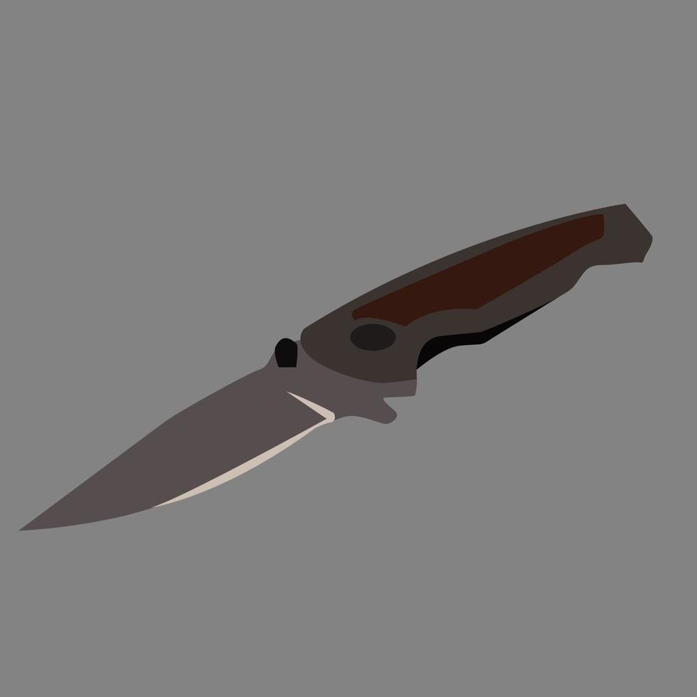 Small pocket knife, illustration, vector on white background.