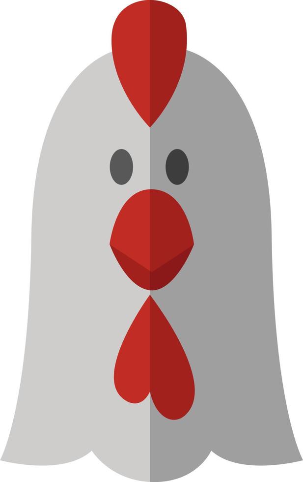 cabeza de pollo, icono de ilustración, vector sobre fondo blanco