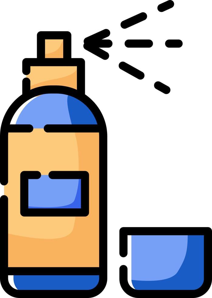 spray cosmético, ilustración, vector sobre fondo blanco.