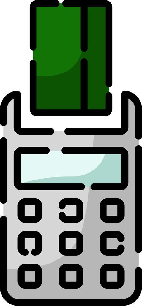 Financial card payment, illustration, vector on a white background.