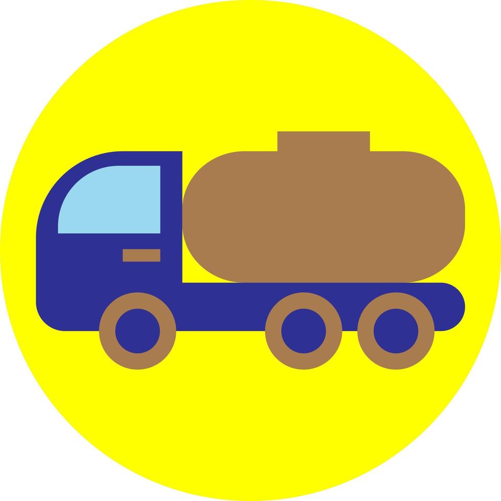 Big truck with a tank, illustration, vector, on a white background. vector