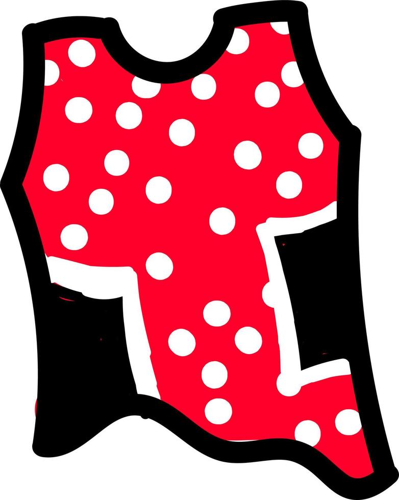 Polka with dots, illustration, vector on white background.