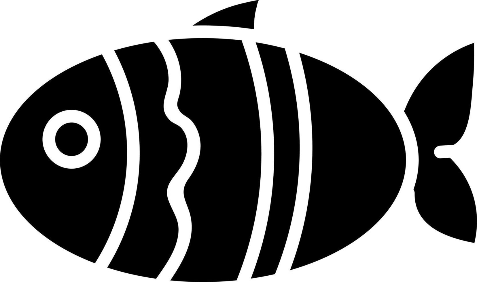 pescado con rayas, ilustración, vector sobre fondo blanco.