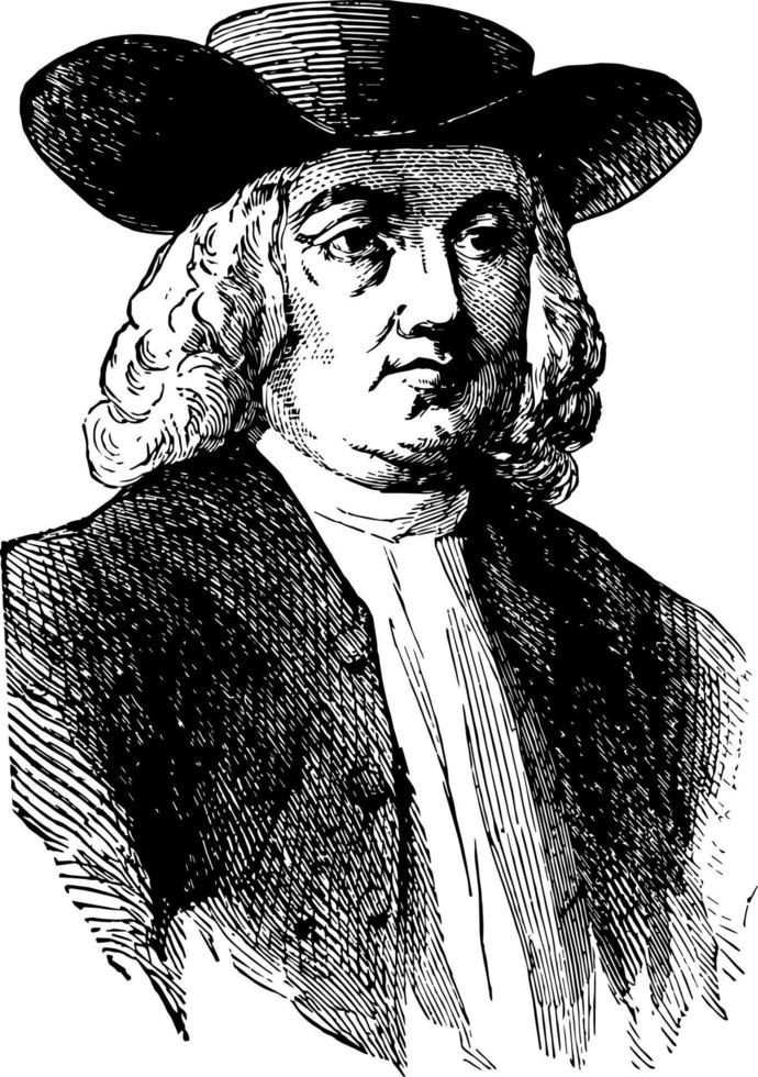 ilustración de la vendimia de william penn vector