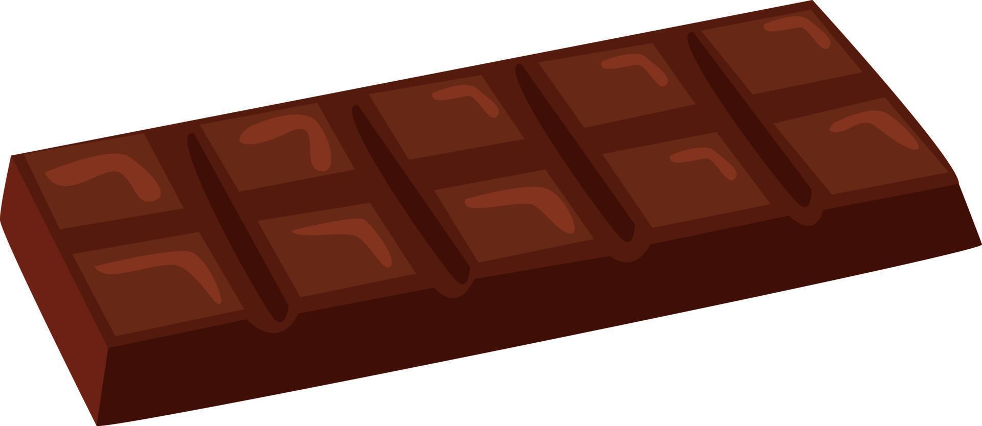 Chocolate bar, illustration, vector on white background