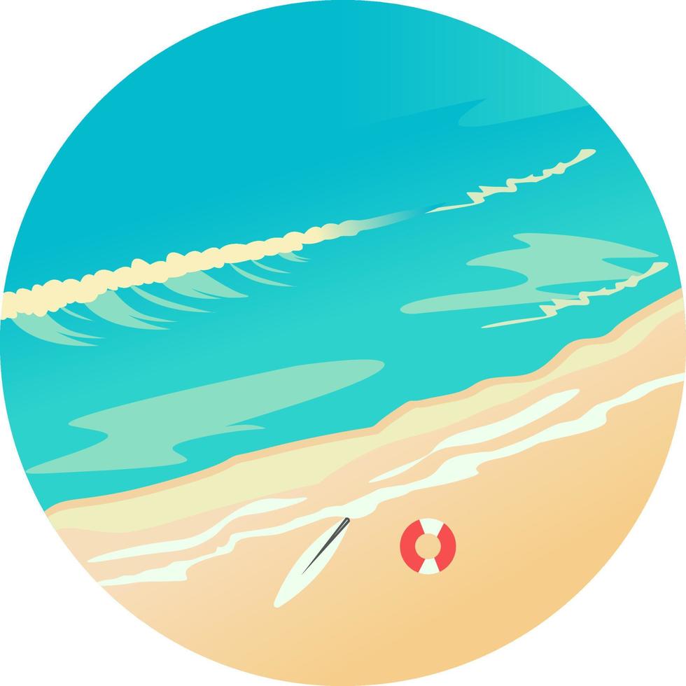 Sea view ,illustration, vector on white background.