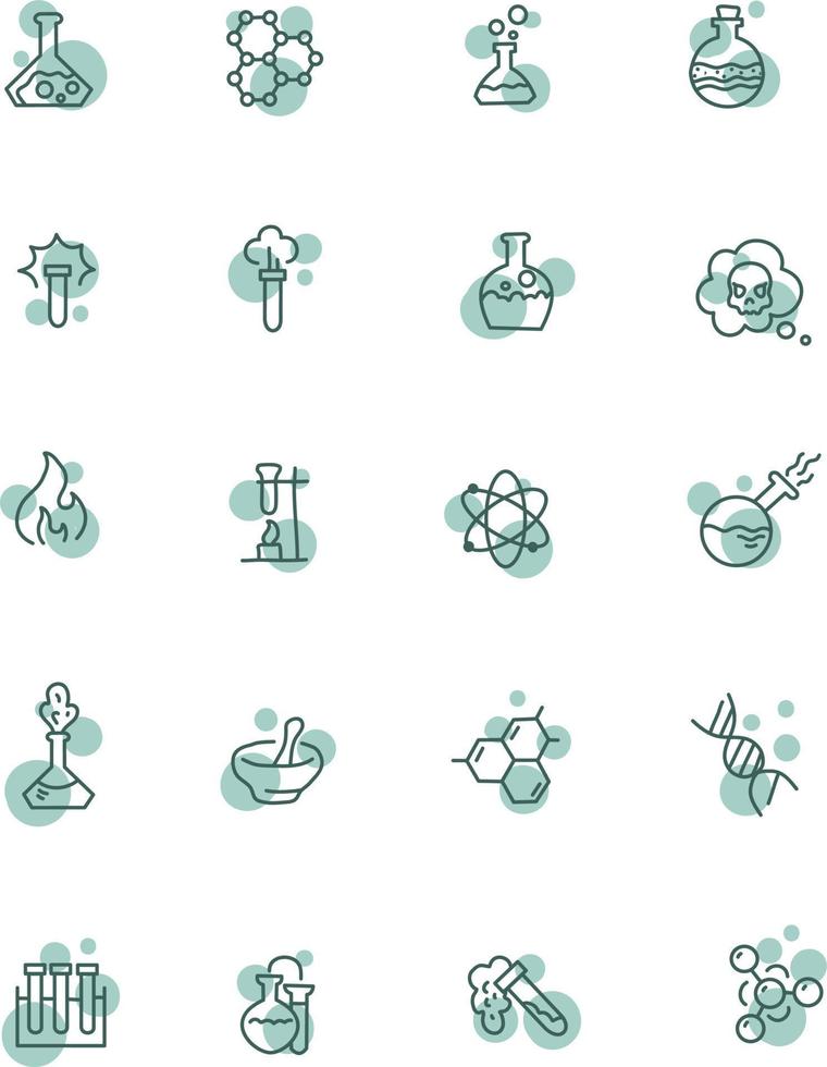 Chemistry experiments, illustration, vector, on a white background. vector