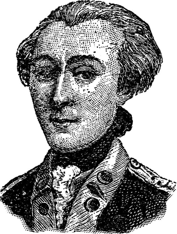 Lafayette, vintage illustration vector