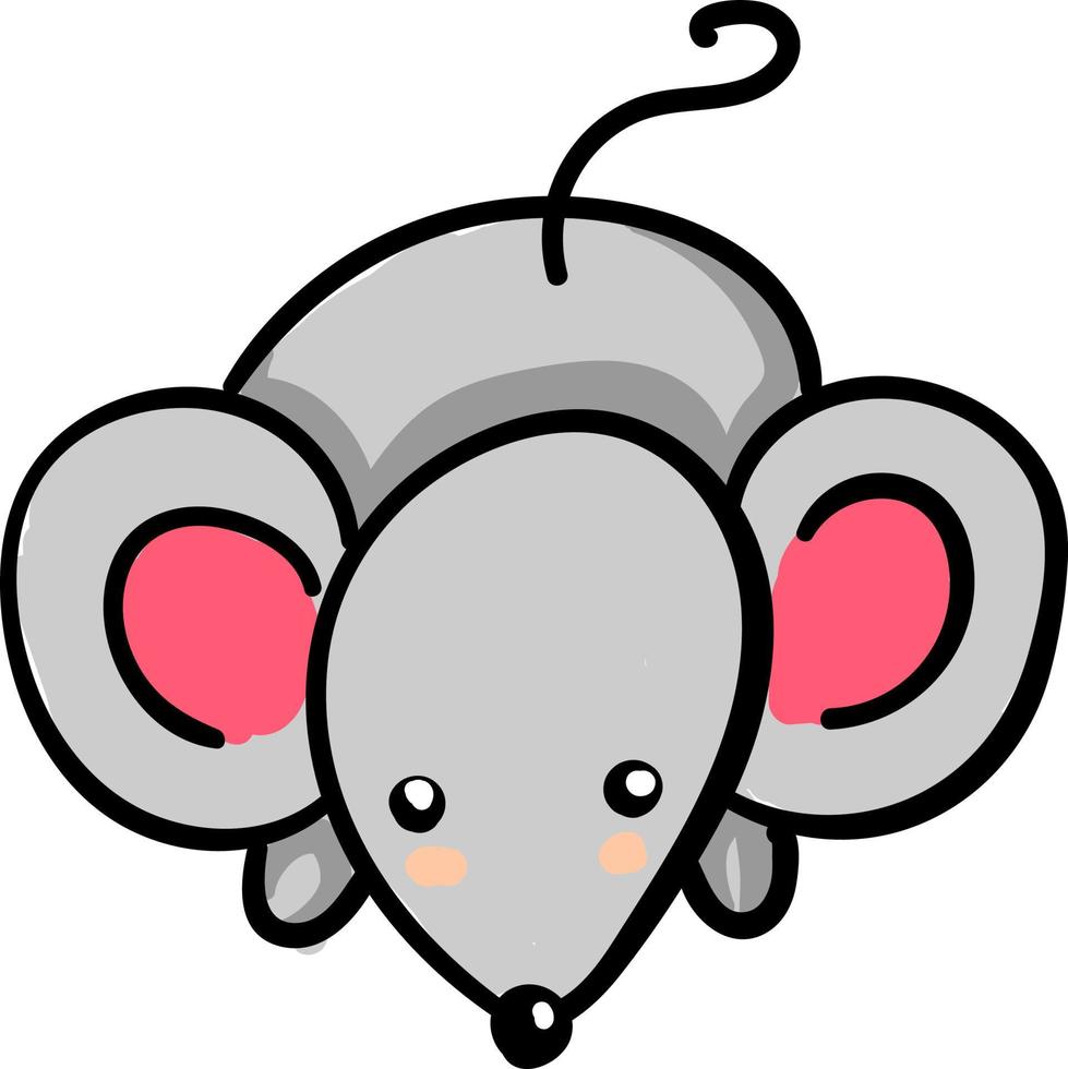 Little mouse, illustration, vector on white background