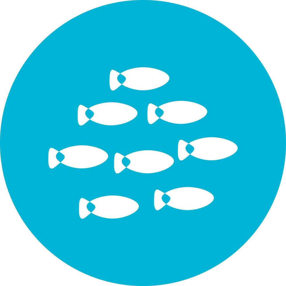 Group of small ocean fish, icon illustration, vector on white background
