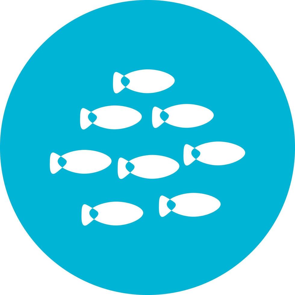 grupo de pequeños peces oceánicos, ilustración de iconos, vector sobre fondo blanco