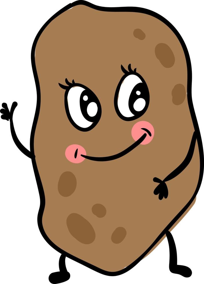 Cute potato, illustration, vector on white background.