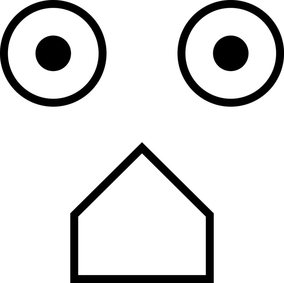 Emoticon wow face, illustration, on a white background. vector