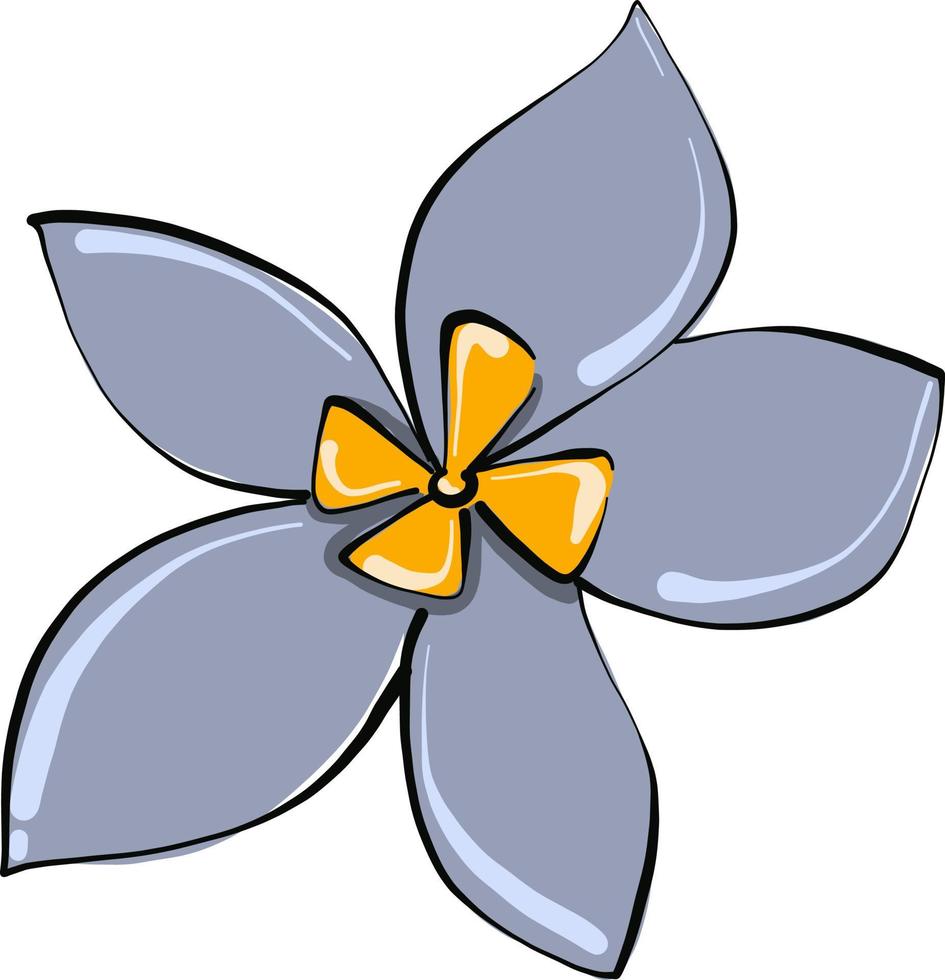 Pretty purple flower, illustration, vector on white background