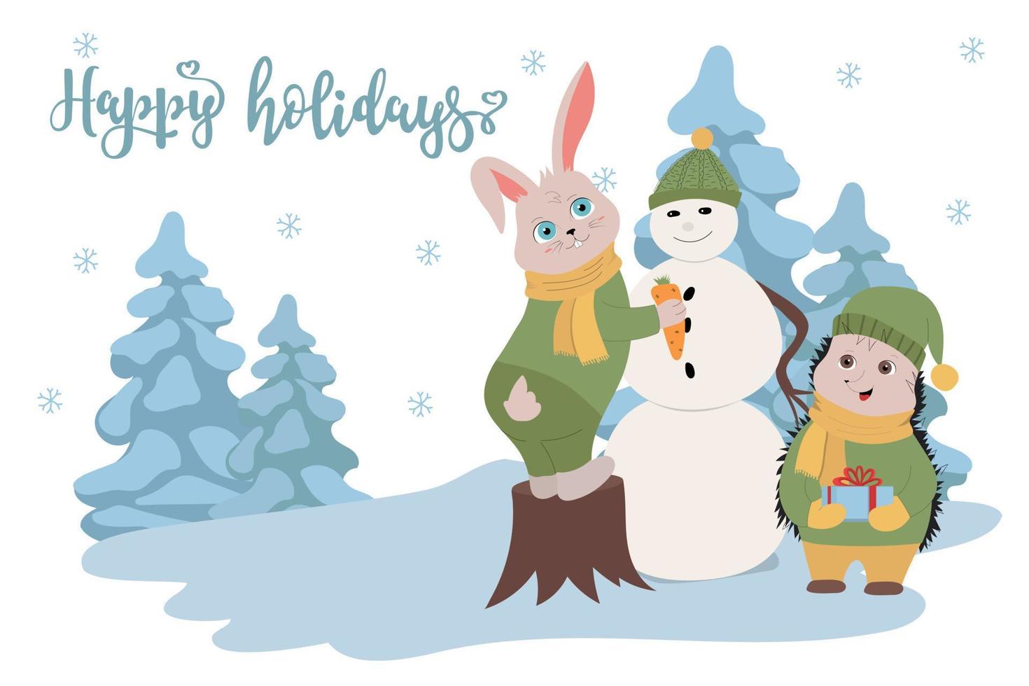 Happy holidays card. vector