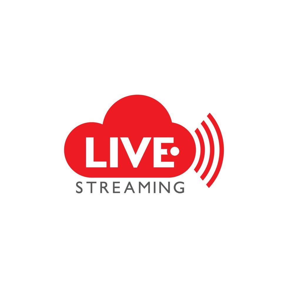 Live stream logo design. Vector illustration
